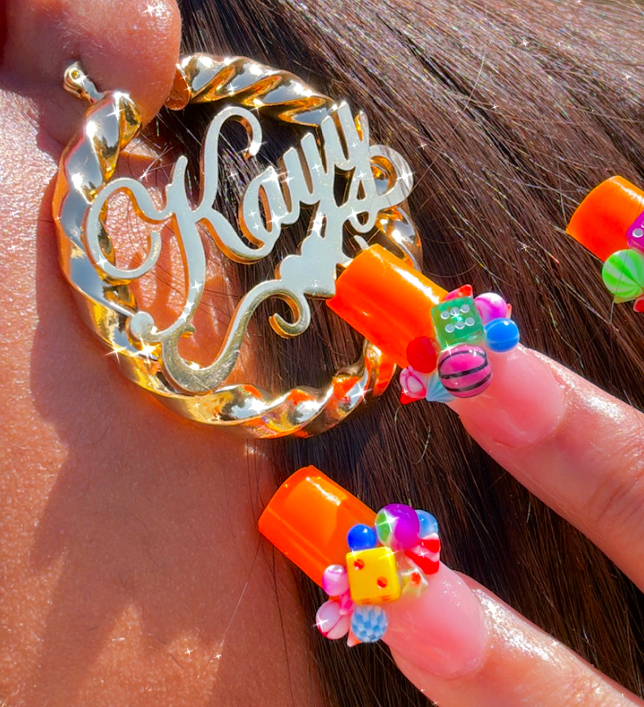 Rulez Name Earrings