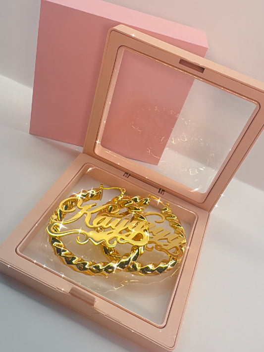 Rulez Name Earrings