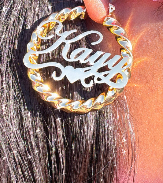 Rulez Name Earrings